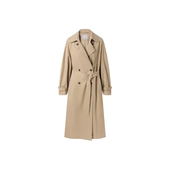 DIALOGUE Trench Coat Women's Sea Salt Coffee