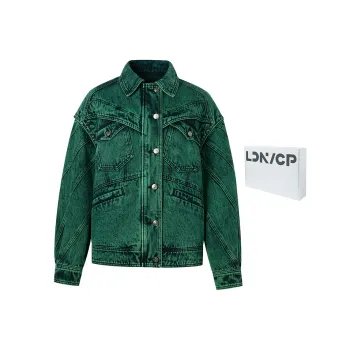 CHENPENG LDN Solid Color Lapel Fitted Puffer Jacket Women's