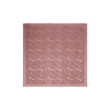 Valentino Silk, Wool Shawls Unisex Light Pink