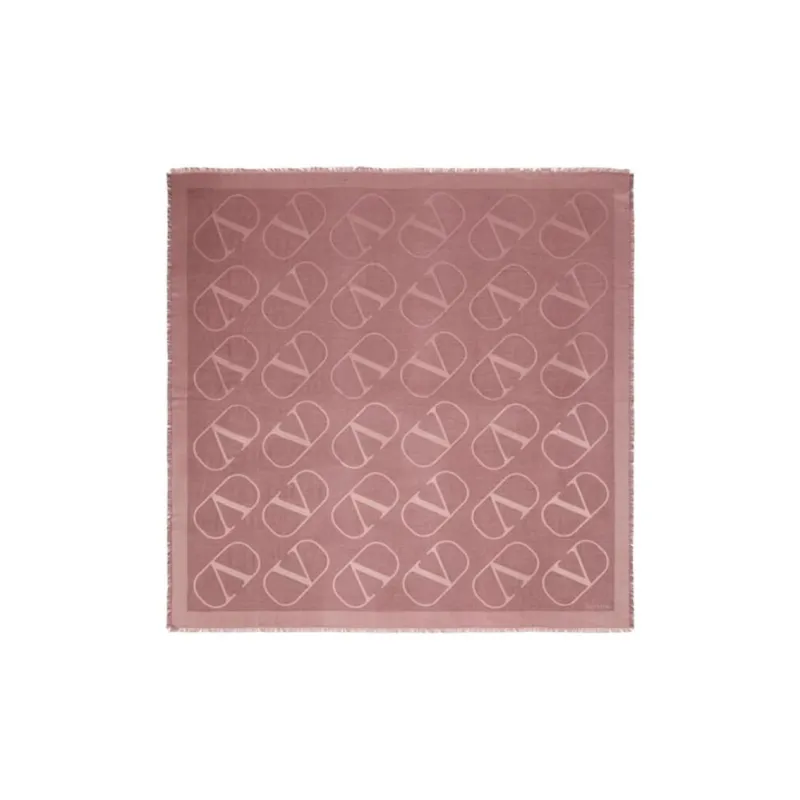 Valentino Silk, Wool Shawls Unisex Light Pink-0