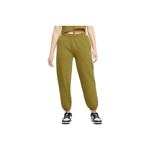 Nike Lab Women's Solo Swoosh Fleece Sweatpants Asia Sizing Desert Moss