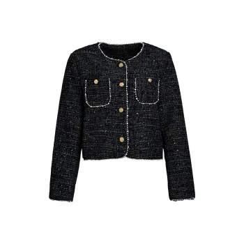 VICTORIA&VERA Cropped Coat Fall And Winter Women's Black