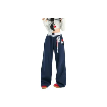 YINLEI Casual Pants Women's Navy Blue