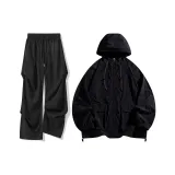 Black+Shiny Black (Sun Protection Ice Silk Clothing Sets)