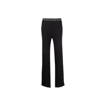 OFF WHITE Logo Waistband Straight Leg Pants