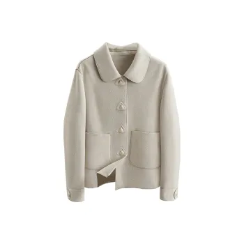 Cypress House Cropped Coat Women's Beige Khaki