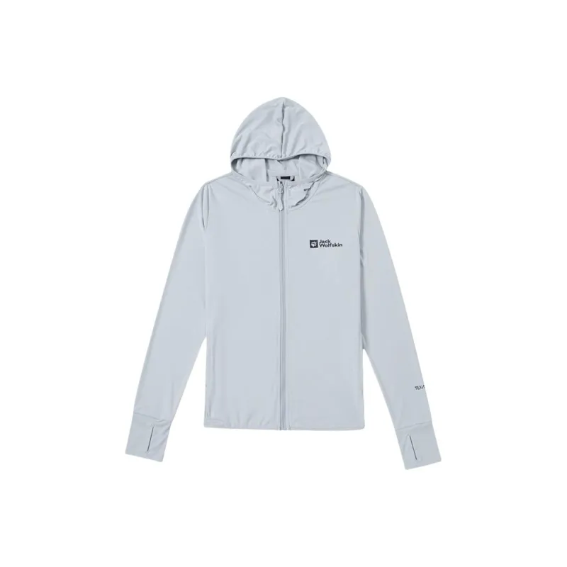 Jack Wolfskin Breathable Quick Dry UV Protection Sun Protection Clothing Women's Silver Gray-0