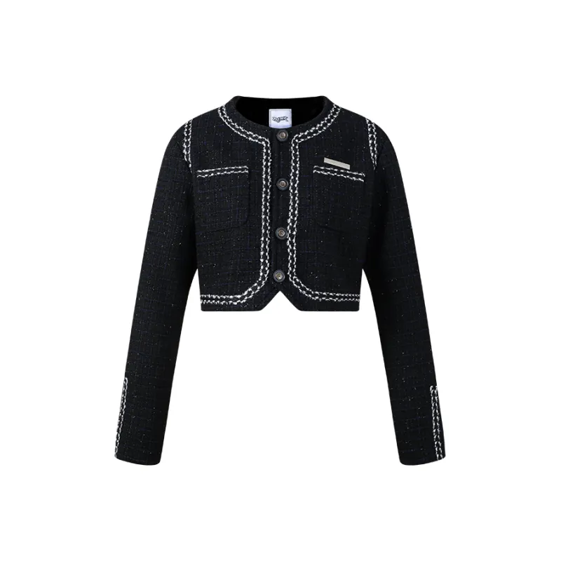 FRLMK Cropped Coats Women's Black-0