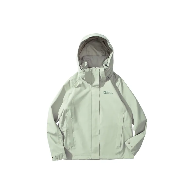 Jack Wolfskin KARANA Outdoor Hiking Waterproof, Windproof, And Water Repellent Windbreaker Jacket Women's-0