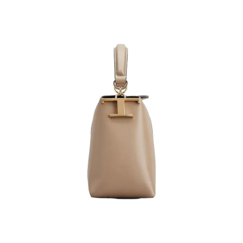 TOD'S Leather Shoulder Bag, Crossbody Bag, Handbag Women's Beige-2