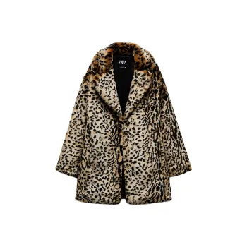 ZARA Coats Women's Leopard Print