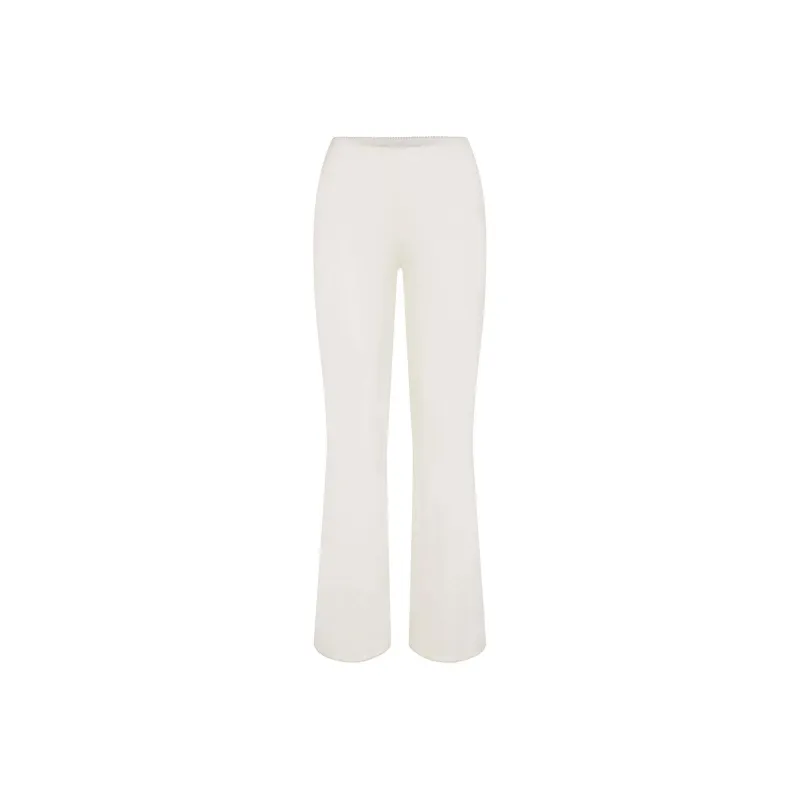 SKIMS COTTON RIB PICOT STRAIGHT LEG PANT Casual Pants Women's MARBLE/Marble-0
