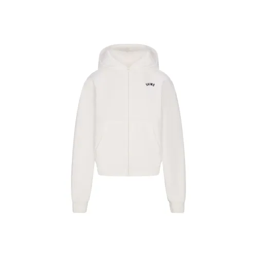 SKIMS SS25 COTTON FLEECE CLASSIC ZIP UP HOODIE Sweatshirt Women's MARBLE GRAPHIC/Marble Pattern