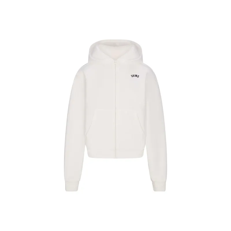 SKIMS SS25 COTTON FLEECE CLASSIC ZIP UP HOODIE Sweatshirt Women's MARBLE GRAPHIC/Marble Pattern-0
