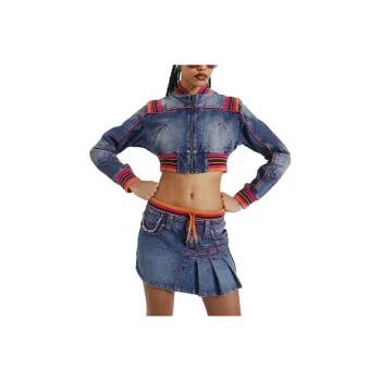 Jaded London Denim Jackets Women's Blue