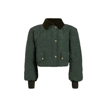 Patou Cropped Quilted Bomber Jacket