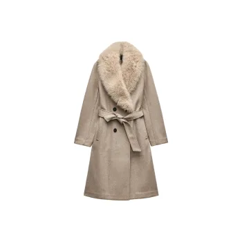 ZARA Coats Women's Gold Brown