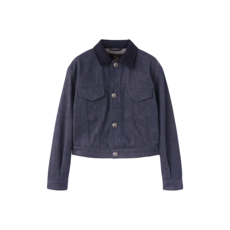 Loro Piana Denim Jacket Women's Blue-0