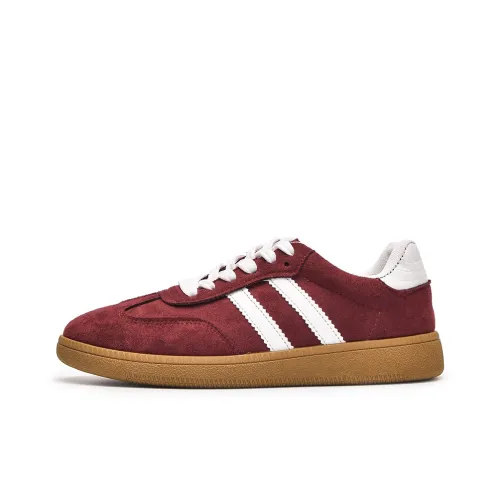 CHERRY&KALIKA Low Top Skateboard Shoes Unisex Red