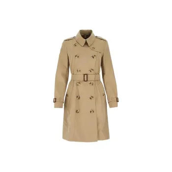 Burberry Double Breasted Belted Trench Coat