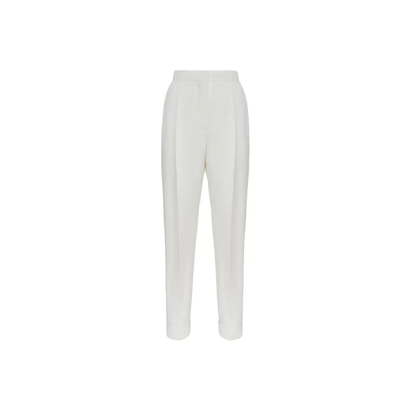 Alexander McQueen Pleat Detailed Tailored Trousers-0