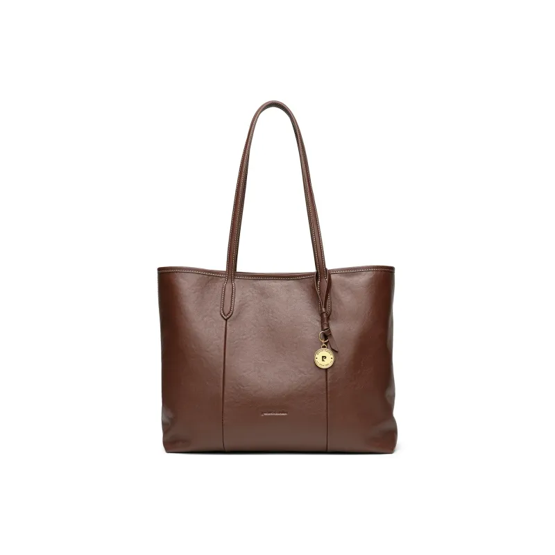 PIERRE CARDIN Top Grain Cow Leather Tote Bag, Shoulder Bag Regular Women's Black/Brown/Burgundy-5