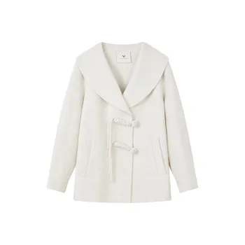 Yu Qianwen Coats Women's Beige