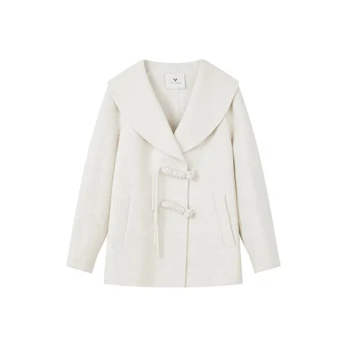 Yu Qianwen Coats Women's Beige