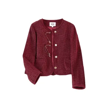 TOUCH Cropped Coats Women's Red