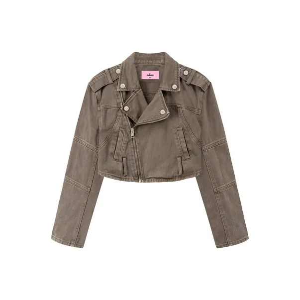 CHUU Denim Jacket Women's Coffee-0