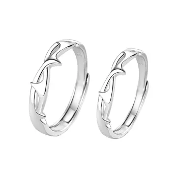 PISHUSHU 999 Fine Silver Rings Unisex