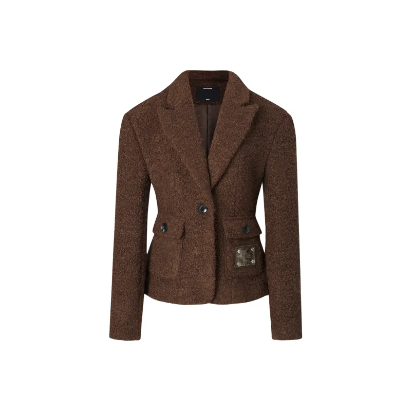 NAWS Cropped Coats Women's Nut Brown-0
