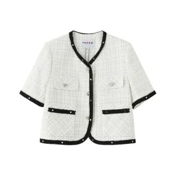 PHORM Cropped Coats Women's Raw White