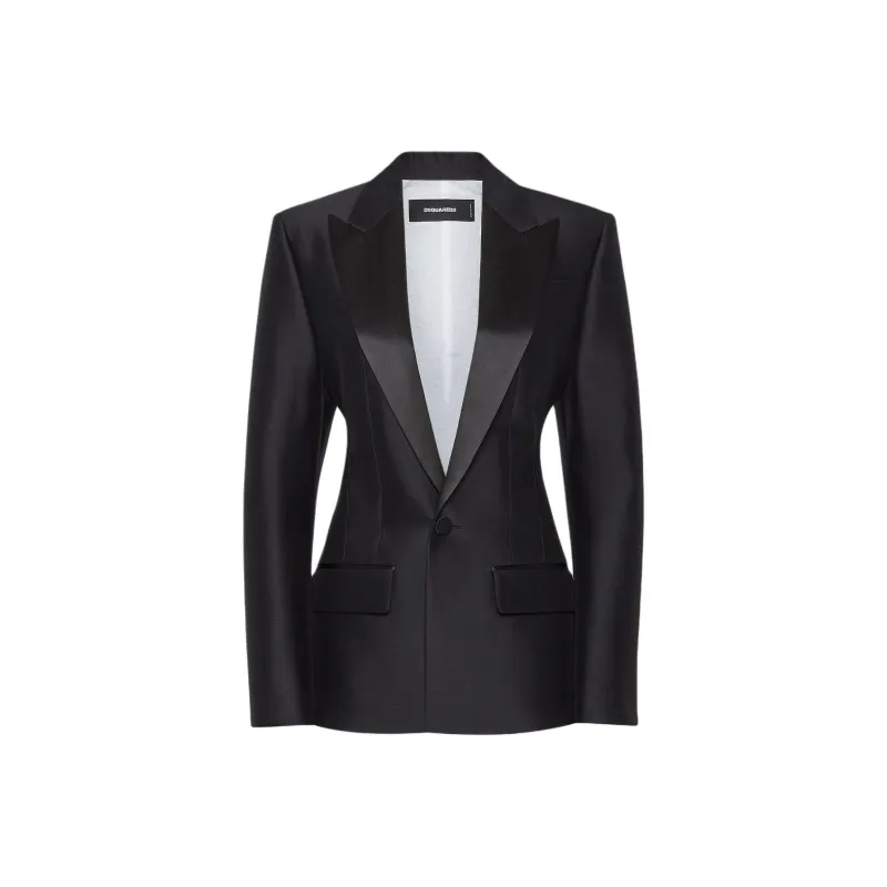 DSQUARED 2 V Neck Single Breasted Blazer-0