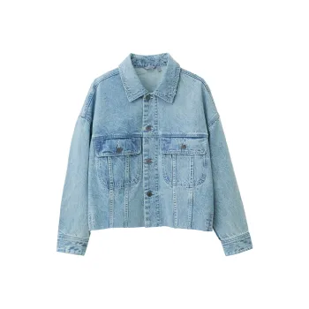 AMII Denim Jackets Women's Blue