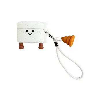 Beams Compatibility Airpods4/3/Pro/Pro2 Silicone Creative Fun Quirky Toilet Paper Expression Headphone Cases
