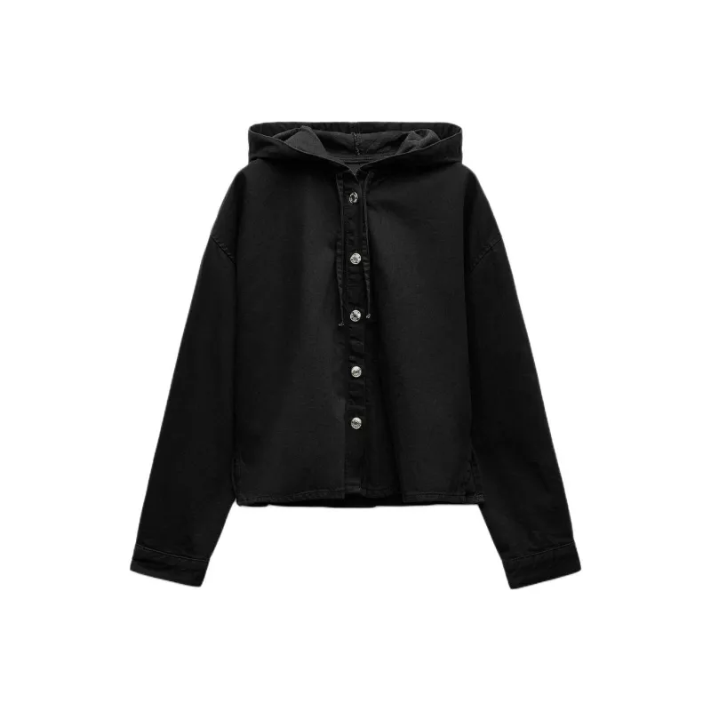 ZARA Denim Jacket Women's Black-0