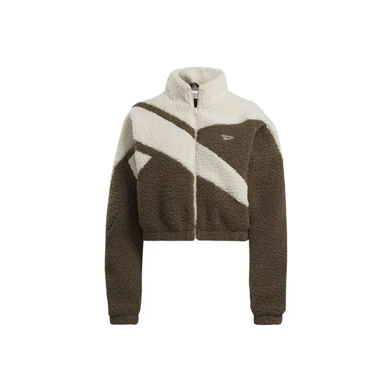 Reebok CL WINTER TRACKTOP Velvet-feel Coat Women's Army Green-0