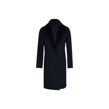 HDFULERN Coats Women's Navy Blue