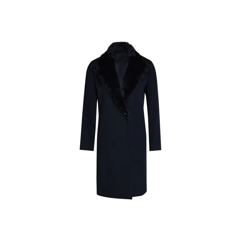 HDFULERN Coats Women's Navy Blue-0