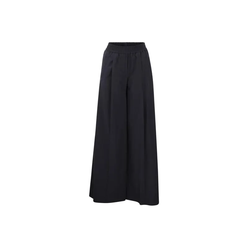 Brunello Cucinelli Elasticated Waistband Wide Leg Trousers-0