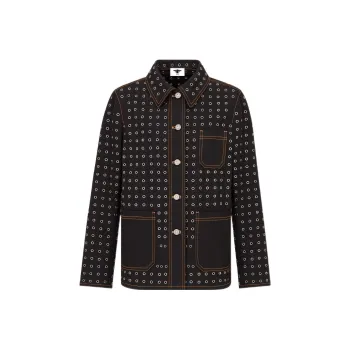 DIOR Quarterly New Products FW22 Denim Jacket Women's Black
