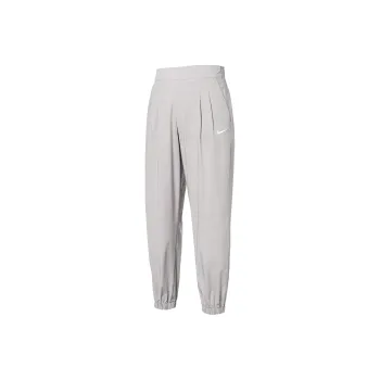 Nike Women'ss Logo Print Mid Rise Jogger Pants Gray