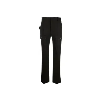 Bottega Veneta High Waist Wool Trousers Black