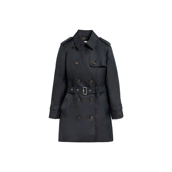 COACH Trench Coats Women's Marine Blue-0