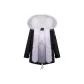 Black+Purple Gradient Angel Wings Fox Fur