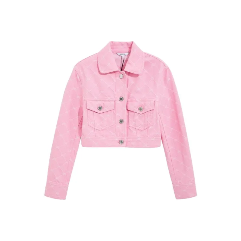 Bebe Denim Jackets Women's Pink-0