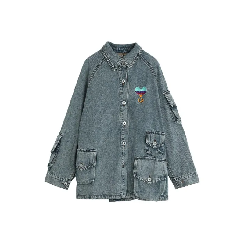 LALABOBO Denim Jackets Women's Medium Blue-0