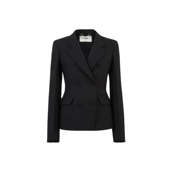 FENDI Double breasted Draped Blazer