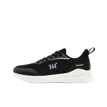 361° Life Collection Anti Slip Wear Resistant Low Top Casual Shoes Men's Obsidian Black Feather White